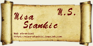 Miša Stankić vizit kartica